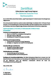 Zertifikat – Legal Prompt Engineer